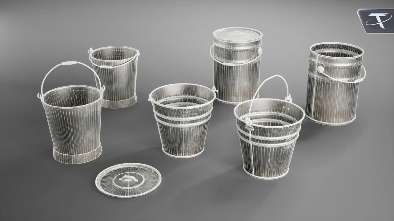 The same set in wireframe
