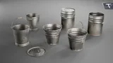 The used set in soft focus