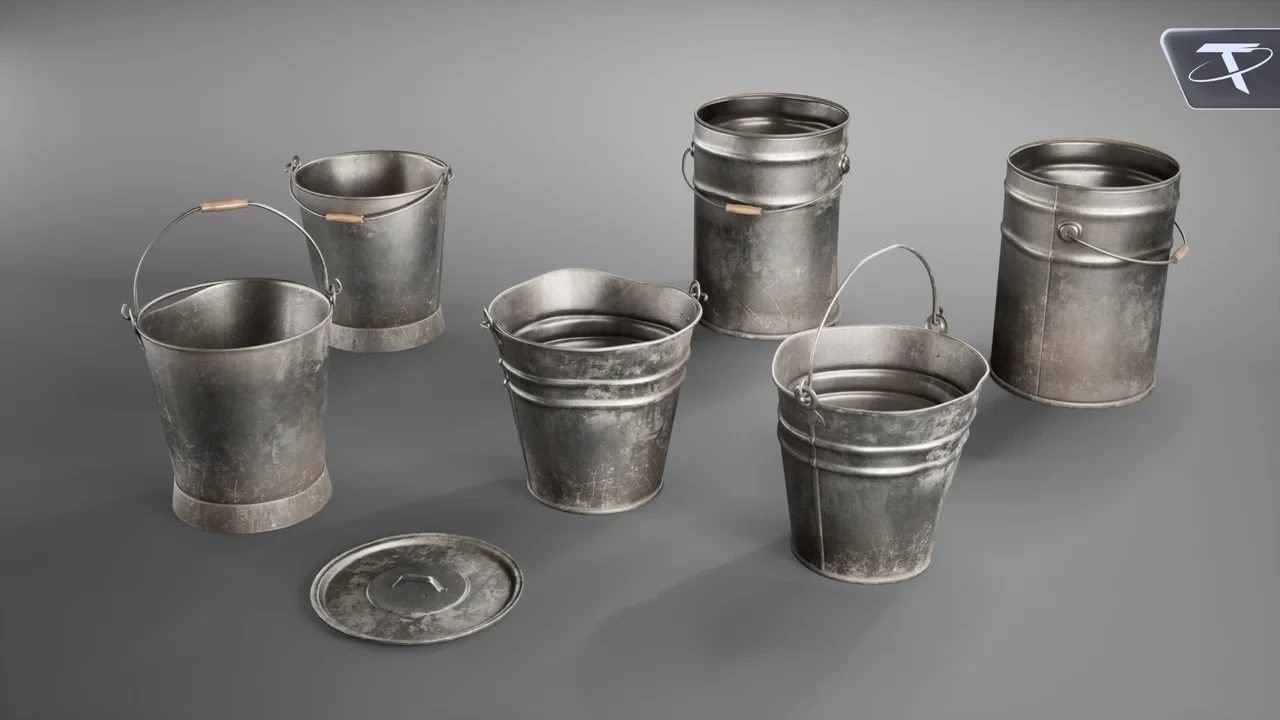 The damaged set, with dented rims