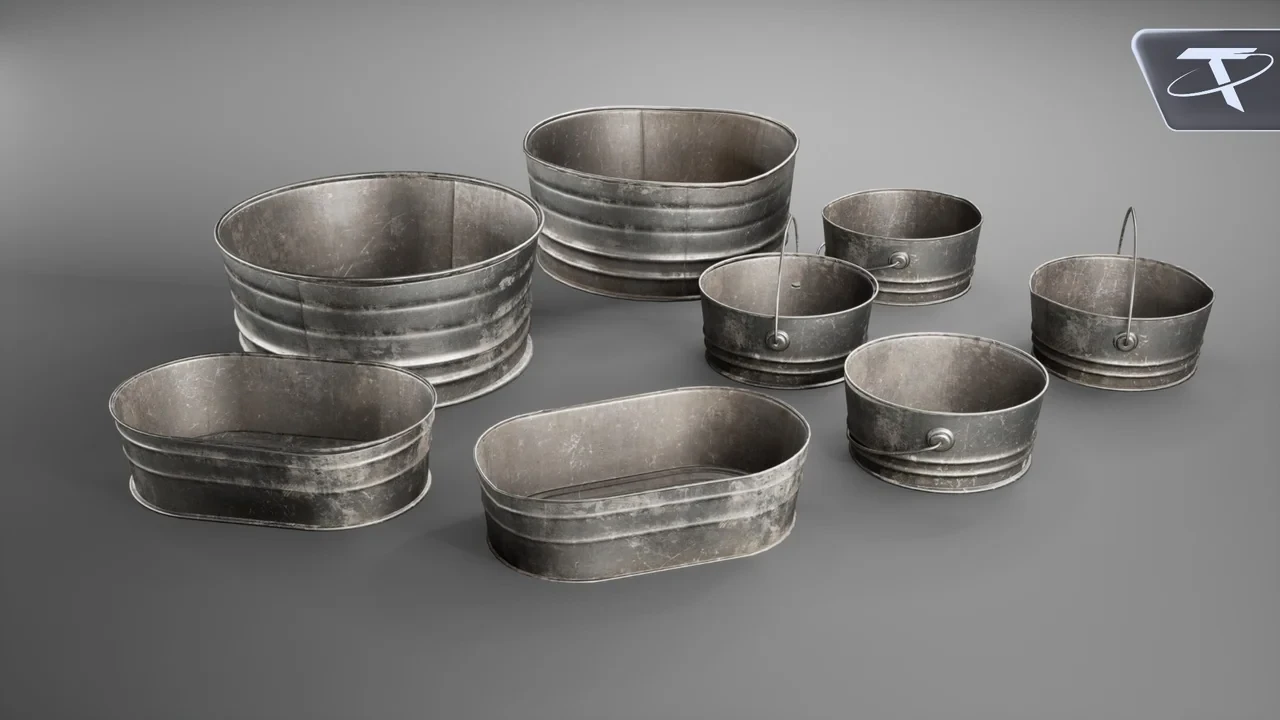 The tubs in a weathered finish