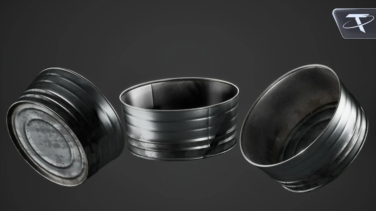 The wide banded tub in its clean finish, from three angles