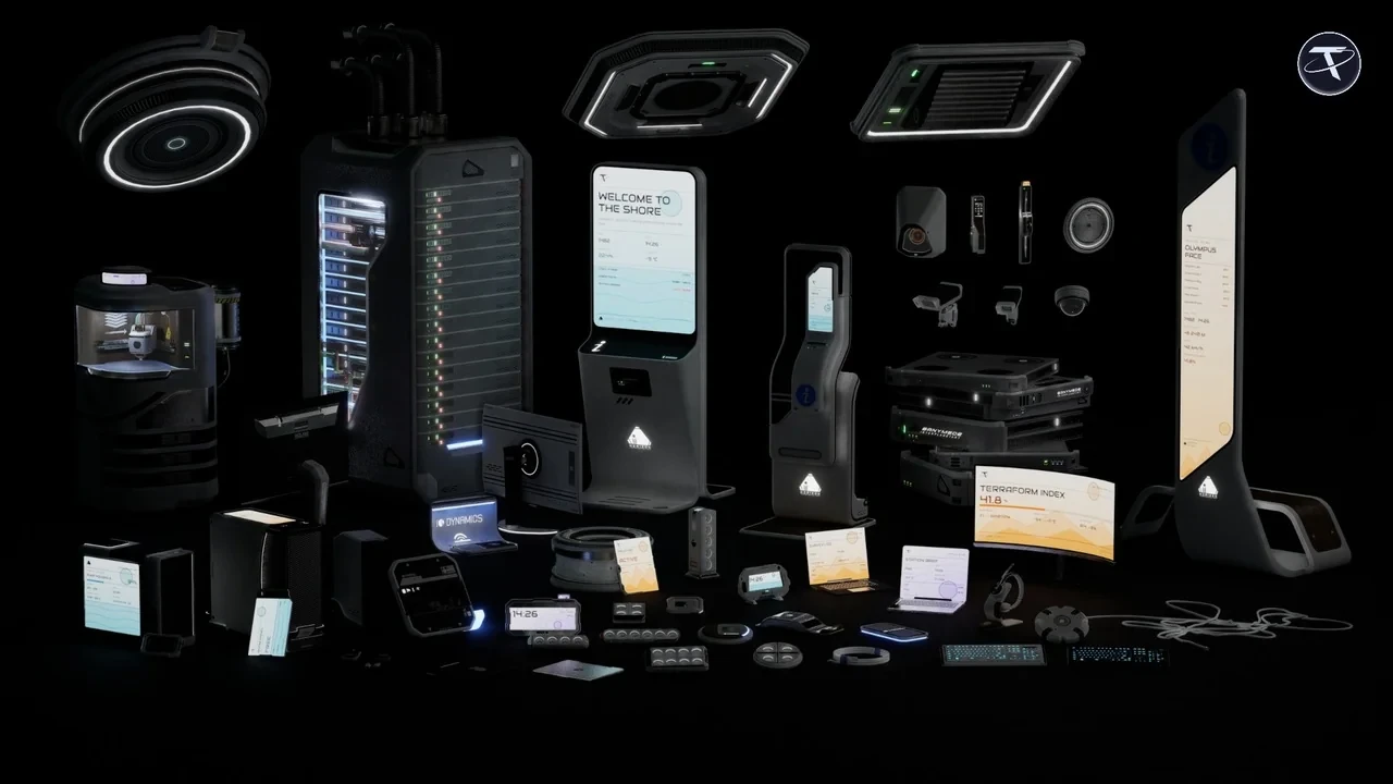 The full lineup in darker light